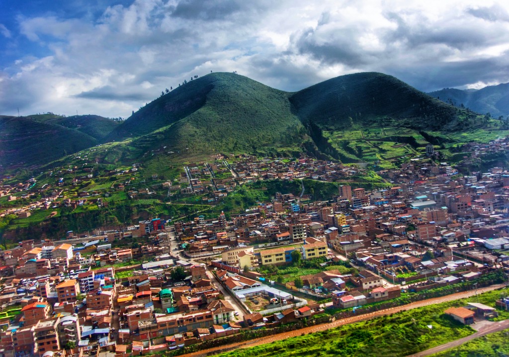 Vista aérea panorámica de Cusco